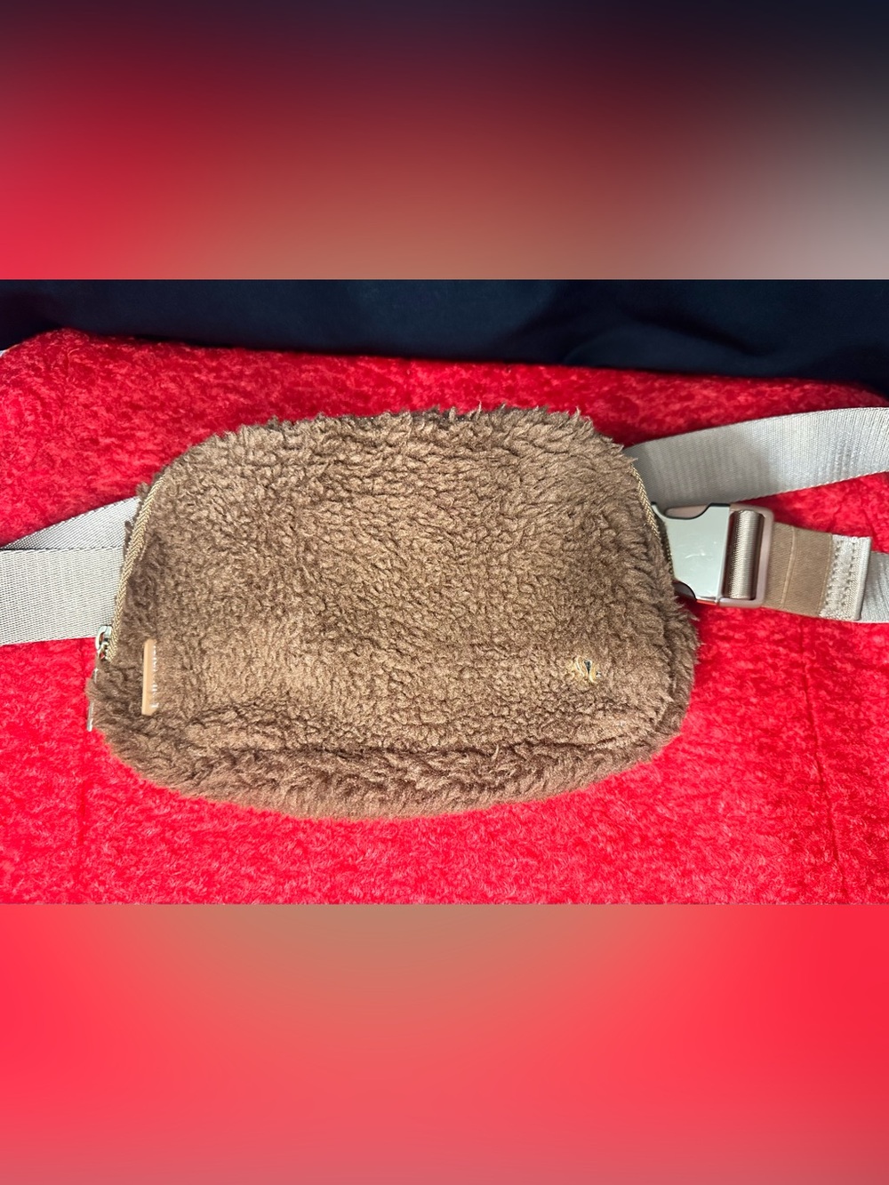lululemon athletica Brown Sherpa Crossbody Belt Bag